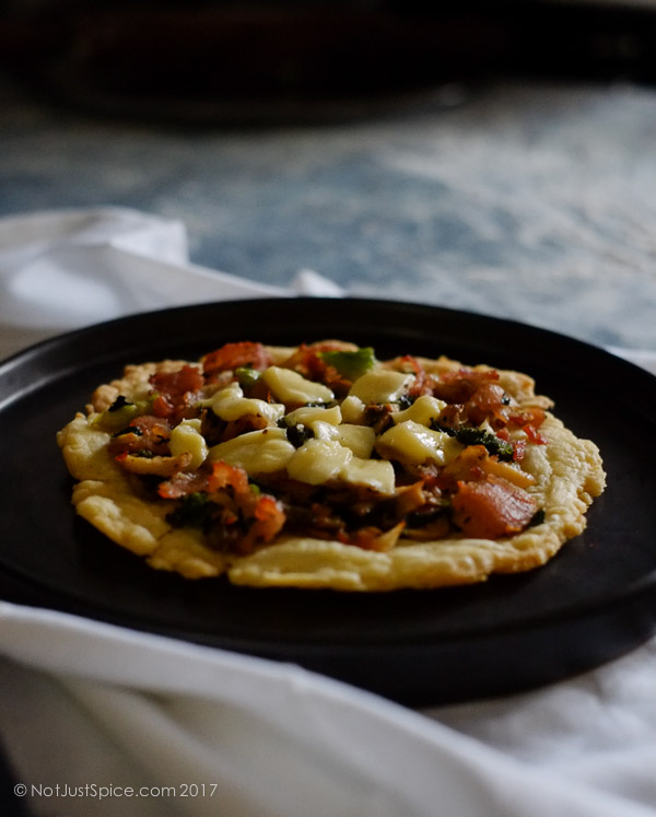 Bacon Mushroom Galettes with Broccoli and Cheese on notjustspice.com
