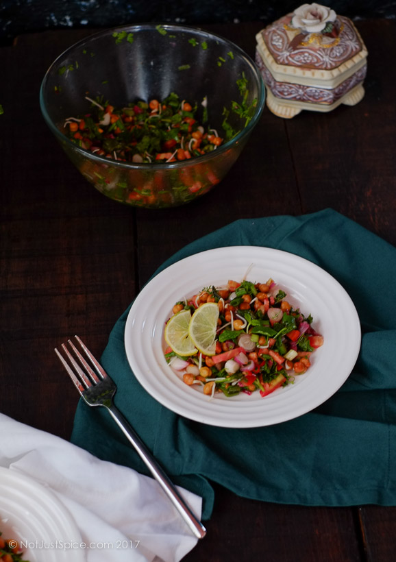 Black Chickpea Sprouts Indo-Mediterranean Salad-Black Chickpea Sprouts Indo-Mediterranean Salad-Black Chickpea Sprouts Indo-Mediterranean Salad on notjustspice.com