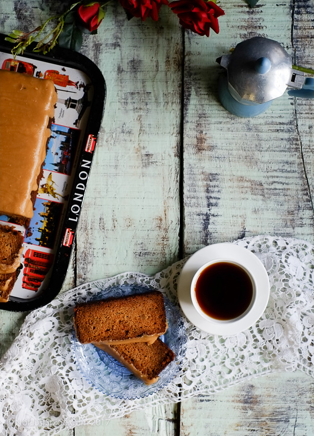 Caramel Banana Cake on notjustspice.com