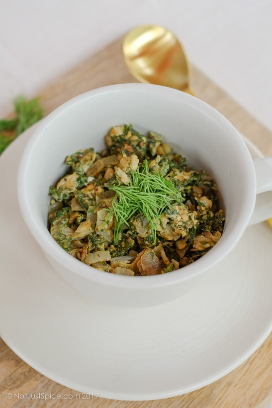 Eggs and Dill Fry on notjustspice.com