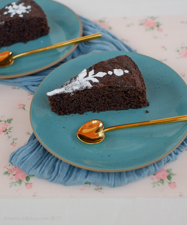 Epic Vegan Chocolate Cake | Chocolate Olive Oil Cake | 9-Ingredient Chocolate Cake on notjustspice.com