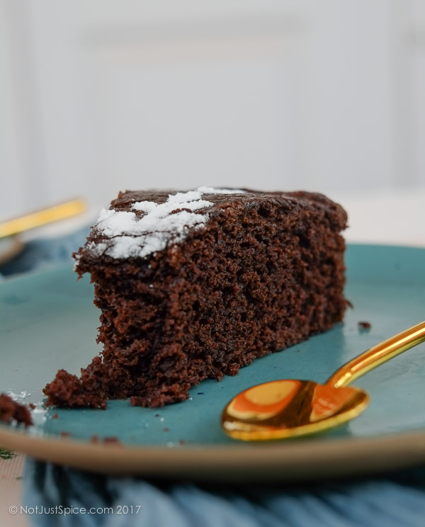 Epic Vegan Chocolate Cake | Chocolate Olive Oil Cake | 9-Ingredient Chocolate Cake on notjustspice.com