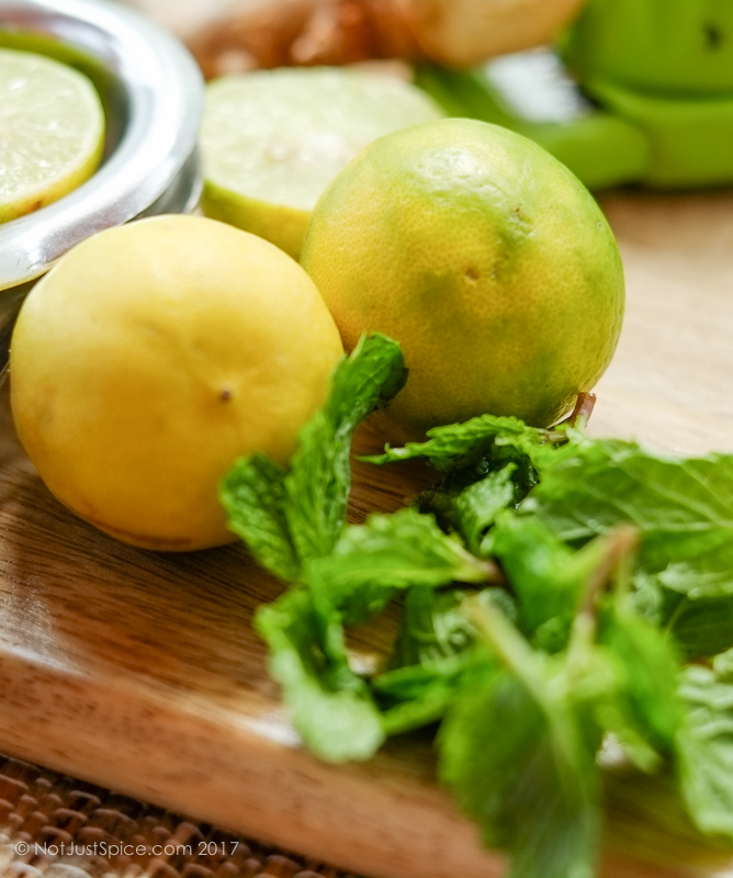 Refreshing Ginger, Mint and Cumin Limeade on notjustspice.com