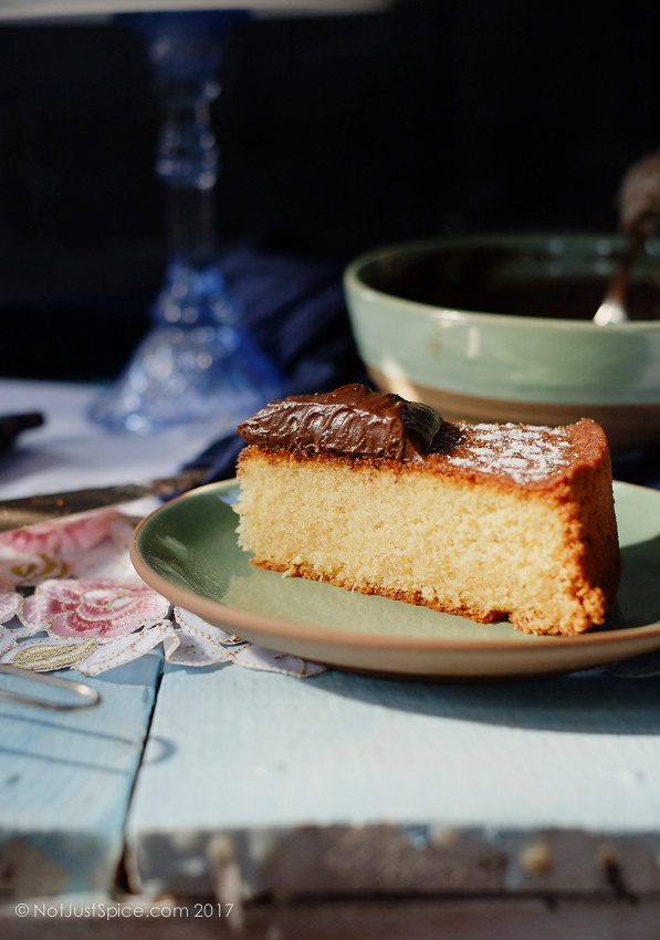 Golden Almond Cake on notjustspice.com
