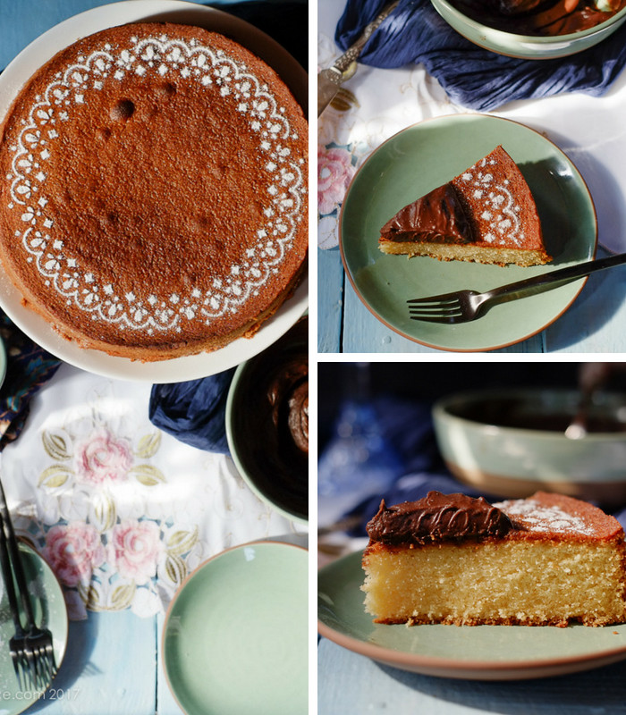Golden Almond Cake on notjustspice.com