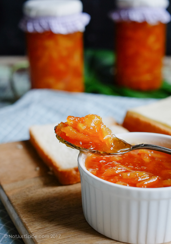 Homemade Orange Marmalade Recipe on notjustspice.com