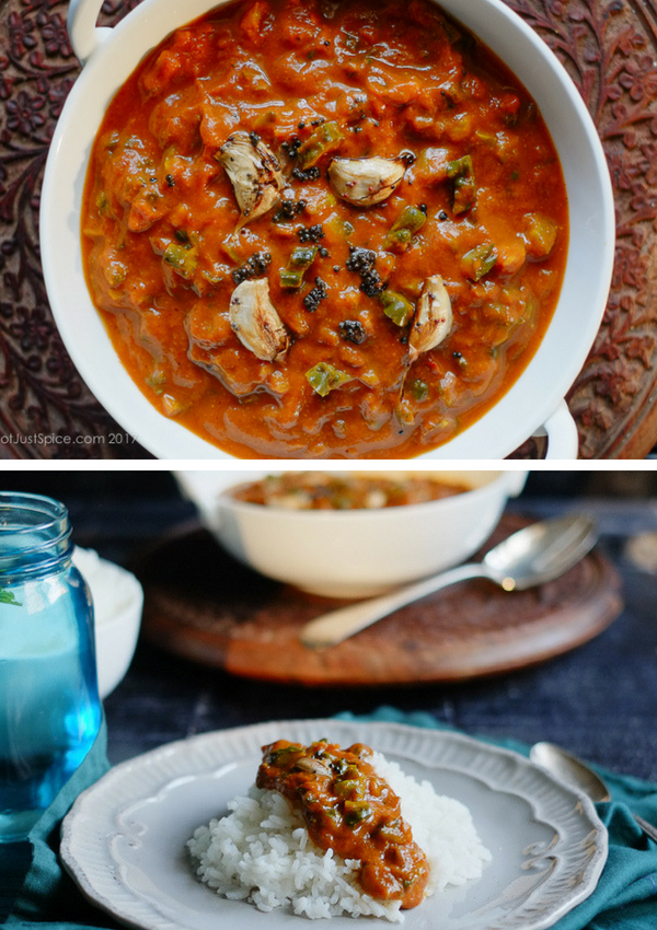 Kanchala Gojju | Haagalakaayi Gojju | Bitter Gourd Curry Recipe on notjustspice.com