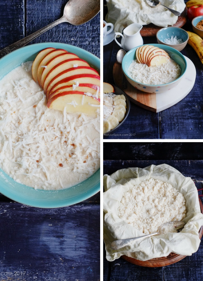 Puttu | Puttu Recipe without Puttu Maker | Arisi Maavu Puttu on notjustspice.com