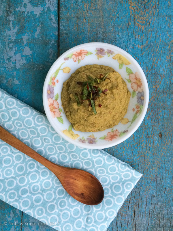 Ridge Gourd Peel Chutney | Peerkangai Thol Thuvayal | Heerekai Sippe Chutney on notjustspice.com