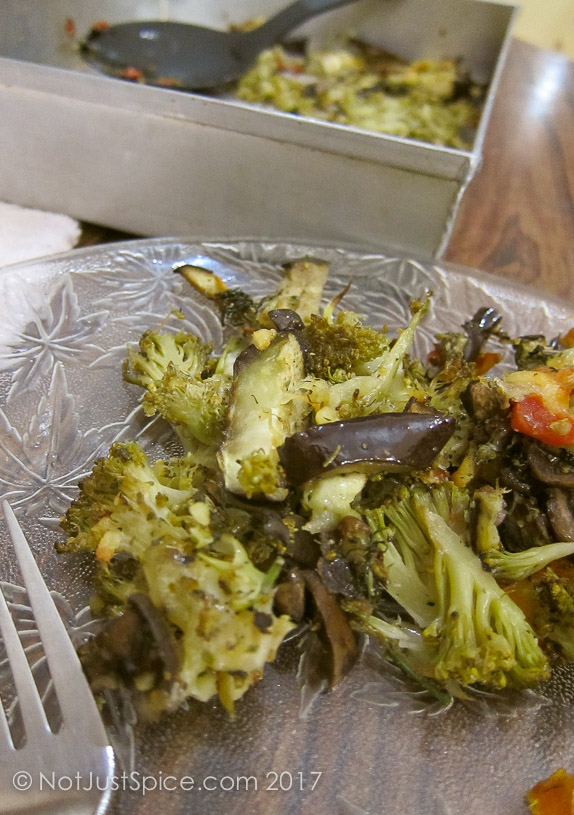 ROAST VEGETABLES WITH MUSHROOMS on notjustspice.com