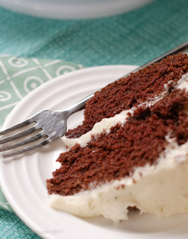Super Moist Chocolate Cake on notjustspice.com