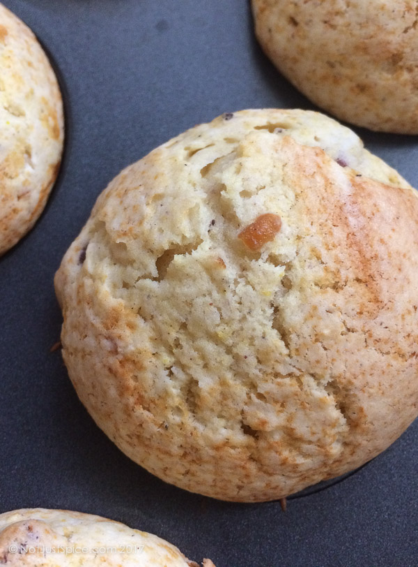 Zesty Date Orange Muffins on notjustspice.com